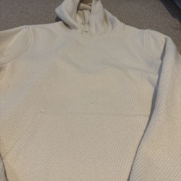 Huckberry Taylor Stitch Heavyweight Textured Hoodie Hoody Cream Men's Sz 38 Med - Picture 6 of 12